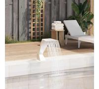 sephironlbb Cascade de piscine en acier inoxydable 64 x 30 x 52 cm Argenté avec accessoires pour jardin, terrasse, balcon, fontaine décorative pour calme et détente dans l'étang et l'extérieur
