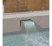 sephironlbb Cascade en acier inoxydable 304 30 x 34 x 14 cm avec finition brossée mate, idéal pour le jardin, l'étang, la terrasse et la piscine, pour la décoration et la détente avec son naturel