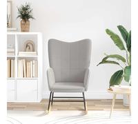 sephironlbb Chaise à Bascule Gris Clair en Tissu Sherpa Doux avec accoudoirs rembourrés, siège Confortable 61x78x93,5 cm pour Salon, Bureau, Chambre, détente et Repos