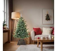 sephironlbb Collier de sapin de Noël noir en jacinthe d'eau, 50 x 50 x 25 cm, housse de protection pour salon, intérieur et extérieur protégé, élégante couverture de sapin avec fonction de protection