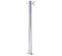sephironlbb Colonne d'eau de jardin 80 cm en acier inoxydable ronde avec robinet et support de tuyau, système d'irrigation pour parterre, balcon, terrasse, économie d'eau et polyvalent pour plantes et