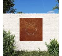 sephironlbb Décoration murale de jardin en acier Corten - Design soleil - 55 x 55 cm - Acier résistant aux intempéries - Couleur rouille - Métal durable - Décoration murale pour salon, chambre à