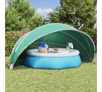 sephironlbb Dôme de piscine pliable bleu 546 x 516 x 250 cm avec polyester 185T résistant aux UV, imperméable, avec barres flexibles en fibre de verre, sac de transport, tendeurs