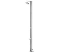 sephironlbb Douche de jardin en acier inoxydable 215 cm avec pommeau de douche et robinet de lavage des pieds, résistante aux intempéries pour jardin, piscine, terrasse, design moderne, accessoire de