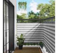 sephironlbb Écran de Balcon Gris Clair et Blanc 120 x 1000 cm, Protection UV résistante, Toile en Polyester Durable, idéal pour terrasse Jardin Patio, abri ombrage extérieur, Fixation inclinable