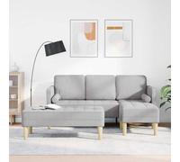 sephironlbb Ensemble canapé 2 pièces Gris Nuage Tissu Polyester 173 x 131 x 67 cm modulable avec accoudoirs Plats pour Salon séjour Chambre détente et Confort