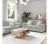 sephironlbb Ensemble de canapés 3 pièces gris clair en velours 221 x 80 x 80 cm avec fauteuil, banquette et méridienne, assise confortable pour salon séjour bureau, design moderne durable et modulable