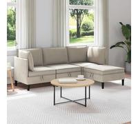 sephironlbb Ensemble de Meubles Salon 4 pièces Tissu Avoine canapé Angle modulable avec Coussins Confortables et Cadre en contreplaqué Durable pour séjour Bureau Chambre