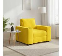 sephironlbb Fauteuil canapé Velours Jaune 100x78x84 cm Confortable avec accoudoirs Larges pour Salon séjour Bureau détente modulable Assise Dossier Coussin Relax