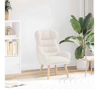 sephironlbb Fauteuil crème en Tissu Sherpa 69 x 74 x 93 cm avec accoudoirs Moelleux siège Confortable pour Salon Bureau Chambre détente Cosy et Relaxation