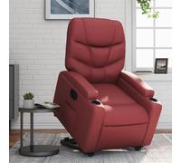 sephironlbb Fauteuil inclinable électrique Rouge Bordeaux en Similicuir avec Repose-Pied et Dossier réglables, accoudoirs rembourrés, siège Confortable pour Salon Bureau Chambre détente et Relaxation