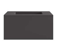 sephironlbb Foyer rectangulaire en acier noir 60 x 60 x 30 cm pour extérieur avec évacuation efficace de la fumée et aspect moderne qui assure chaleur et ambiance chaleureuse