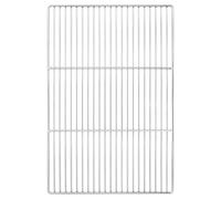 sephironlbb Grille de barbecue argentée en acier inoxydable - 60 x 40 cm - Rectangulaire - Pour jardin, terrasse, balcon - Accessoire de barbecue robuste pour un barbecue uniforme et un nettoyage