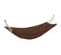 sephironlbb Hamac XL 260 x 150 cm marron en coton et polyester avec mousqueton et sangle pour jardin, balcon, terrasse, camping et extérieur, détente et détente
