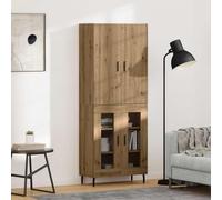 sephironlbb Haut Armoire Bois Ancien 2 pcs 69,5 x 34 x 180 cm Rangement Meuble Buffet vaisselier Commode Placard pour Salon Cuisine Salle à Manger