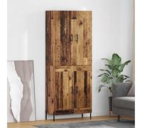 sephironlbb Haut Armoire Bois Ancien 69,5 x 34 x 180 cm en Bois d'ingénierie, Meuble Mural avec Porte, Rangement pour Salon, séjour, Cuisine, Buffet bahut Commode Console