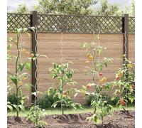 sephironlbb Lot de 50 supports de plantes en spirale en acier argenté - 150 x 0,6 x 0,6 cm - Pour jardin, balcon, terrasse, parterre surélevée, tuteur de tomate, support pour plantes, escalade