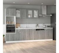 sephironlbb Meuble Bas Lyon Gris Sonoma en Bois d'ingénierie 60 x 46 x 81,5 cm avec Rangement Cuisine, Armoire Buffet vaisselier Colonne pour Salle à Manger, entrée, buanderie et Salon