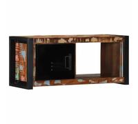 sephironlbb Meuble TV Bois Massif de récupération 80x30x35 cm avec Porte et Niche Rangement pour Salon séjour Chambre Style Industriel Robuste et Stable