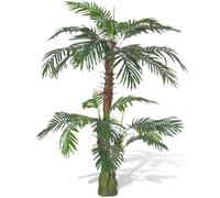 sephironlbb Palmier Cycas artificiel de 150 cm de haut avec 25 feuilles, fleur en soie réaliste en PEVA, plastique et bois, idéal pour salon, bureau, balcon et décoration d'intérieur