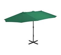 sephironlbb Parasol d'extérieur en Aluminium 460x270 cm Vert avec mât inclinable Support Robuste et système à manivelle idéal pour terrasse Jardin Patio Plage Protection UV Durable