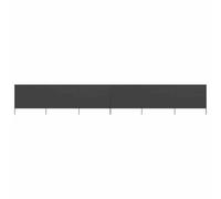sephironlbb Paravent 6 Panneaux Tissu Non tissé Anthracite 800 x 160 cm avec poteaux en Bois, idéal pour abriter du Vent et du Soleil dans Jardin, terrasse ou Balcon, Durable et Facile à Fixer