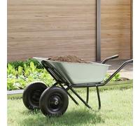 sephironlbb Pelle de rechange pour brouette en acier argenté - 88 x 60 x 32 cm - Diable de transport - Brouette de jardin - Brouette de construction avec cavité robuste et fonction basculante - Pour