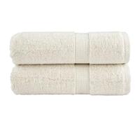 sephironlbb SOLUND Lot de 2 serviettes d'invité de qualité supérieure, blanc crème, 30 x 50 cm, 600 g/m², en 100 % coton, certifiées Oeko-Tex, absorbantes, douces, polyvalentes, pour salle de bain