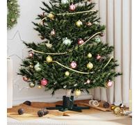 sephironlbb Support de sapin de Noël vert en acier avec réservoir d'eau de 1,73 l - 50 x 50 x 15,5 cm - Support stable pour sapin de Noël - Pour intérieur, salon, extérieur, jardin, décoration festive