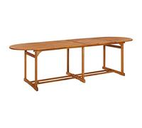 sephironlbb Table à dîner de Jardin en Bois d'acacia Massif 280x90x75 cm pour terrasse Patio extérieur Balcon Pique-Nique Camping mobilier Robuste et élégant