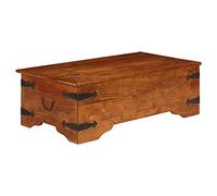 sephironlbb Table Basse en Bois d'acacia Massif Finition Miel 110x55x35 cm avec Espace Rangement relevable pour Salon séjour canapé décoration Vintage
