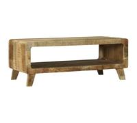 sephironlbb Table Basse Salon Marron en Bois de Mangue Massif 90 x 50 x 35 cm avec étagère Rangement, Meuble d’appoint Fonctionnel pour séjour, canapé, Bureau ou Coin réception