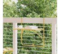 sephironlbb Table de Balcon dorée 60x40 cm en Acier Pliable avec Finition en Poudre, idéale pour terrasse, Patio, Repas, apéritifs, Pique-Nique, Camping, mobilier extérieur, Rangement, Console
