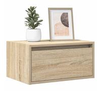 sephironlbb Table de Chevet Murale chêne Sonoma avec lumières LED RGB, Bois d'ingénierie Durable, Grand Espace de Rangement, Support Mural Suspendu, idéale Chambre Salon séjour