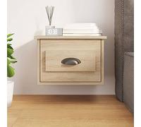 sephironlbb Table de chevet murale flottante en chêne Sonoma 41,5 x 36 x 28 cm - Table d'appoint flottante avec tiroir - Meuble en bois robuste pour chambre à coucher, salon
