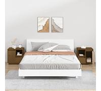 sephironlbb Tables de Chevet en Bois de pin Massif Marron Miel 50x34x50cm 2pcs avec tiroir Rangement pour Chambre Salon Couloir Nuit