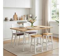 sephironlbb Tabouret de Bar Haut EKAI Bois de pin Massif Blanc 40 x 29 x 63 cm 2 pcs avec Dossier et Repose-Pieds pour Cuisine, Salon, Bistro, Salle à Manger, Style Rustique Moderne