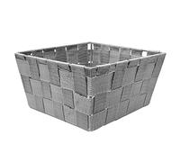 SEPIO | Panier à linge Panier à linge Panier à linge Laundry Basket en matériau imperméable et rigide, facile à nettoyer, pour salle de bain, cuisine (S - 19 x 19 x 9 cm, gris)