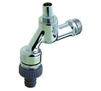 Seppelfricke Combinaison de raccords Sepp 0006013 DN 20, laiton chromé mat, aérateur de tuyau, clapet anti-retour, raccord de tuyau à vis