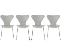 Sept / Série Chaise 3107 Frêne Set de 4 pièces Fritz Hansen Nine grey - FRITZ HANSEN 4X 3107 ESCHE 155