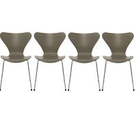 Sept / Série Chaise 3107 Frêne Set de 4 pièces Fritz Hansen Olive green - FRITZ HANSEN 4X 3107 OLIV