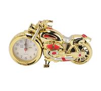Septpenta Réveil de Modèle de Moto Analogique Vintage, Cadeau de Décoration D'horloge de Support de Bureau, Cool et Réaliste pour Les Enfants à la Maison et Au Bureau de Voiture(Or Bicolore)