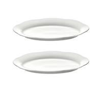 Serax Assiette ovale creuse Silhouette L 21x30 cm lot de 2 Blanc