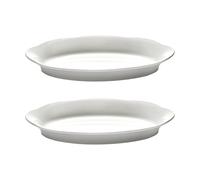 Serax Assiette ovale creuse Silhouette M 15x24.5 cm lot de 2 Blanc