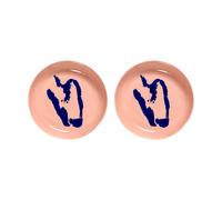 Serax Assiettes creuses Ottolenghi Feast Ø22 cm lot de 2 Pink-pepper blue