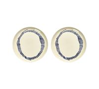 Serax Assiettes Ottolenghi Feast L Ø26 cm lot de 2 White stripes-blue