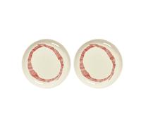 Serax Assiettes Ottolenghi Feast S Ø19 cm lot de 2 White stripes-red