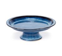 Serax Plat à gâteau émaillé Pure L Ø23.5 cm Bleu foncé