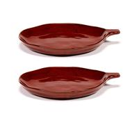 Serax Plat La Mère avec anse Ø17 cm lot de 2 Venetian red