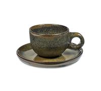 Serax Tasse à café avec soucoupe Surface 13 cl Indi grey